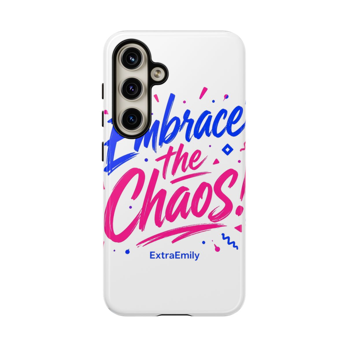 ExtraEmily "Embrace the Chaos!" Phone Case - alternate angle 2, merchandise