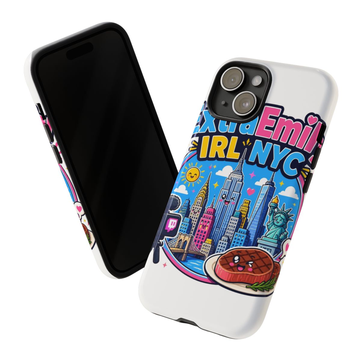 ExtraEmily "ExtraEmily IRL NYC" Phone Case - alternate angle 1, merchandise