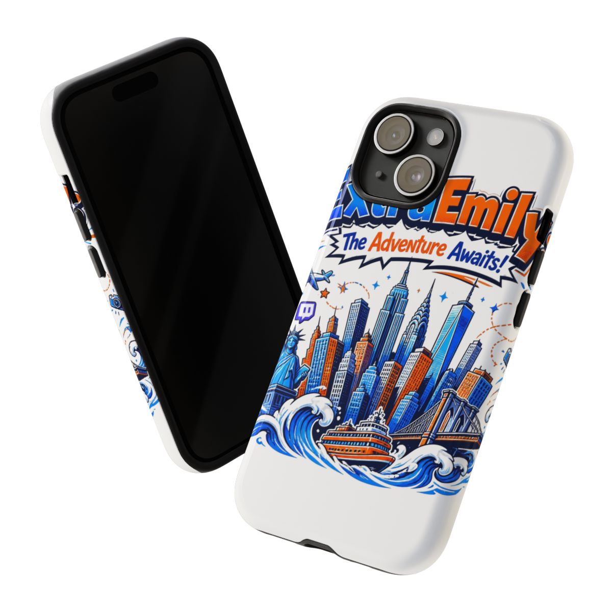 ExtraEmily "ExtraEmily: The Adventure Awaits!" Phone Case - alternate angle 1, merchandise
