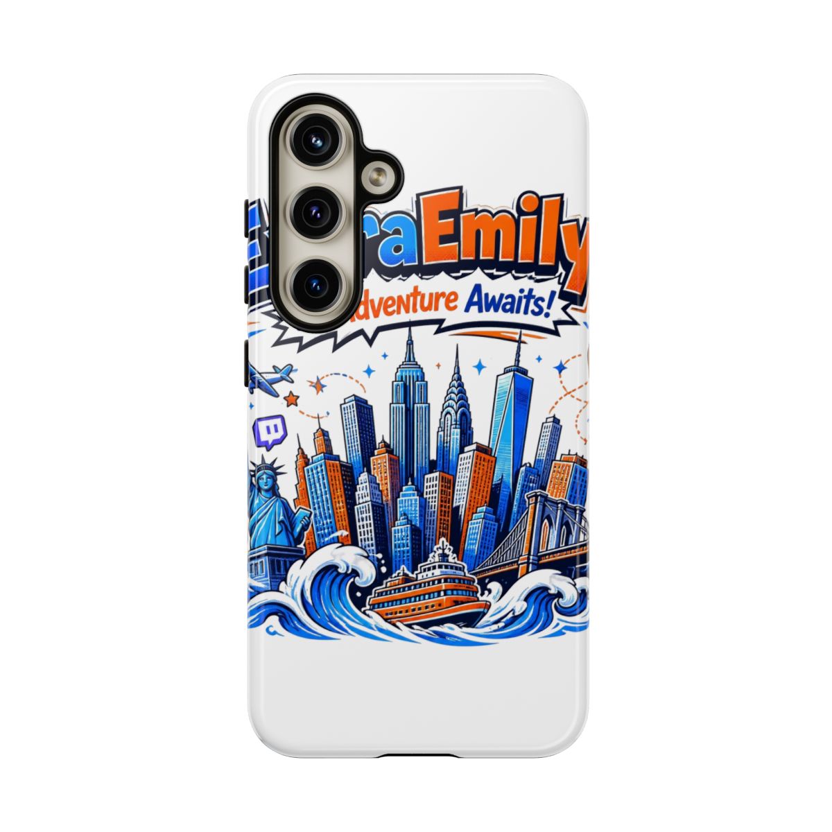 ExtraEmily "ExtraEmily: The Adventure Awaits!" Phone Case - alternate angle 2, merchandise