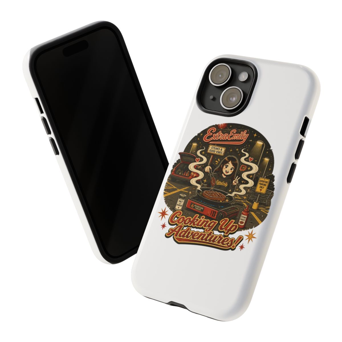 ExtraEmily "Cooking Up Adventures!" Phone Case - alternate angle 1, merchandise