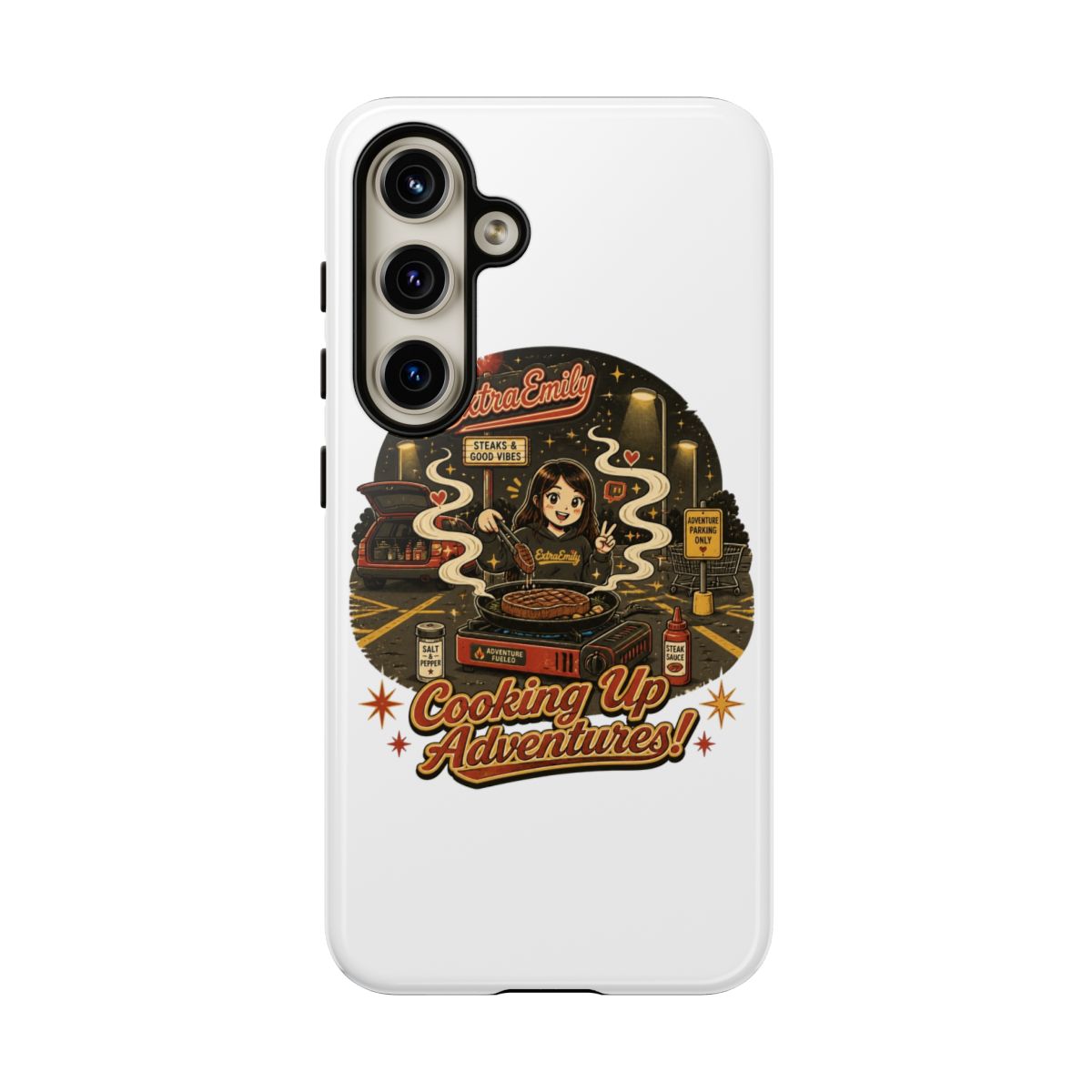 ExtraEmily "Cooking Up Adventures!" Phone Case - alternate angle 2, merchandise