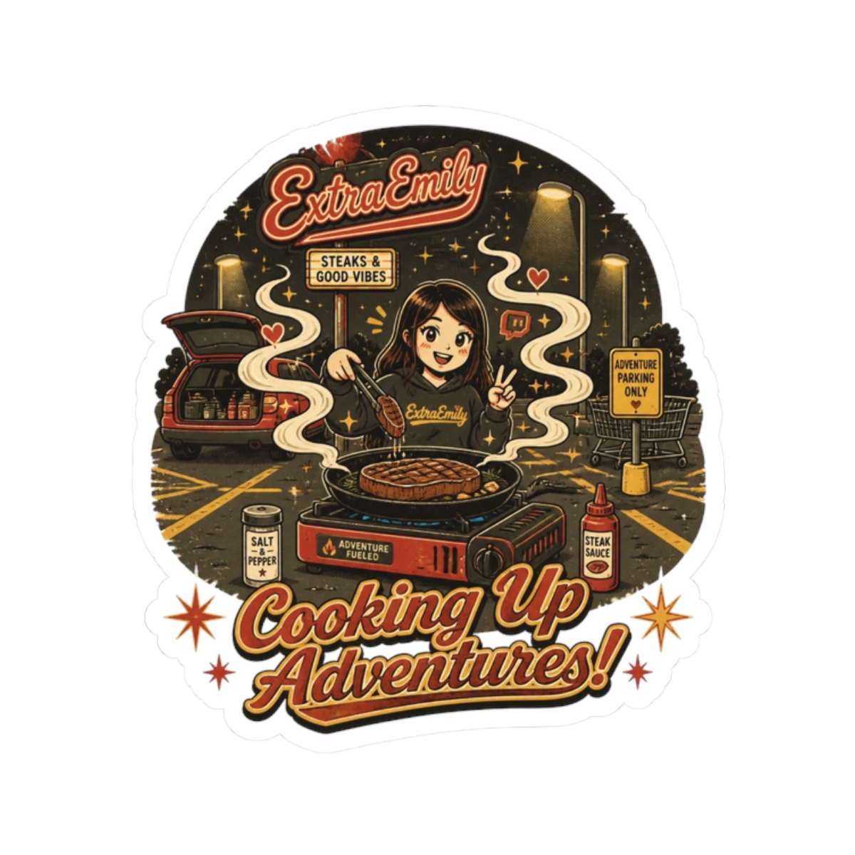 ExtraEmily "Cooking Up Adventures!" Sticker